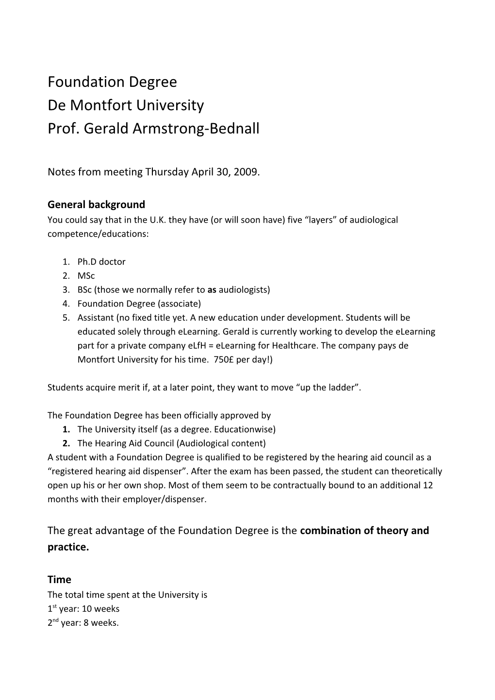 Prof. Gerald Armstrong-Bednall