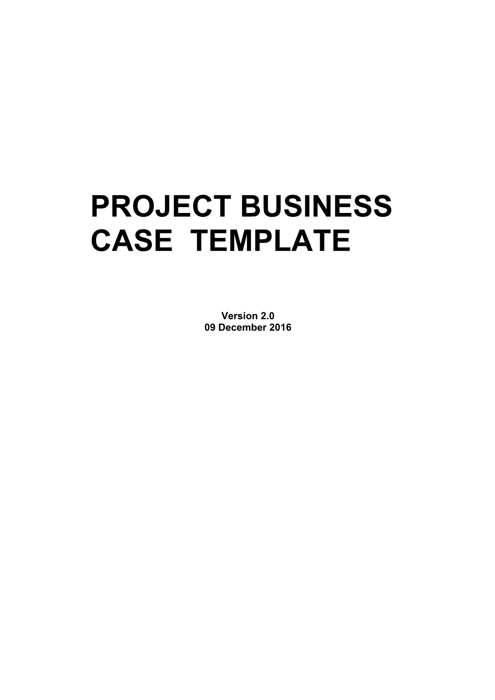 Projectbusiness CASE Template