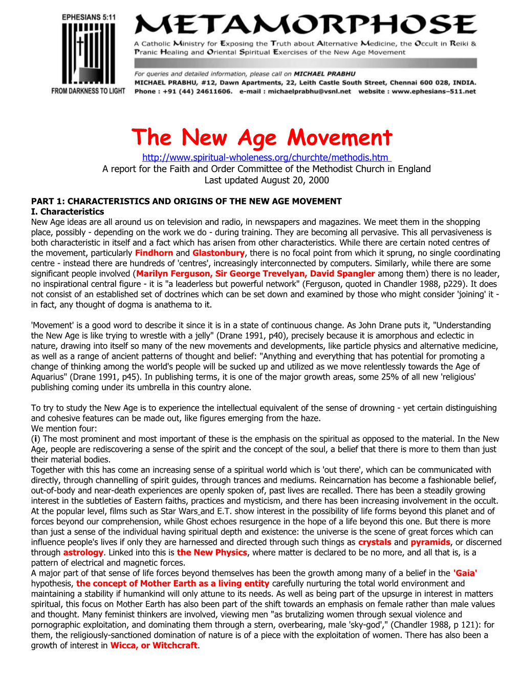 The New Age Movement