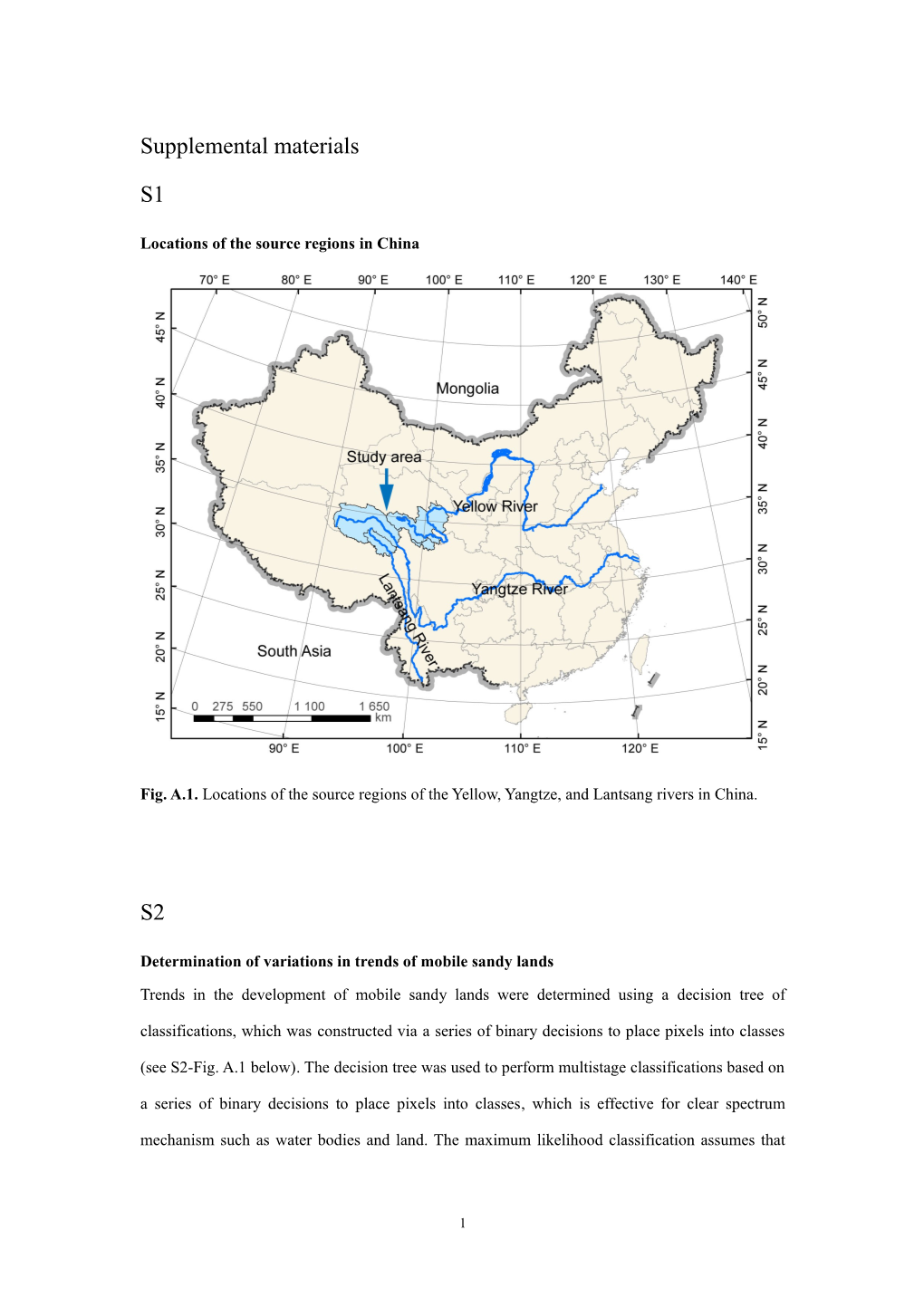 Locations of the Source Regions in China