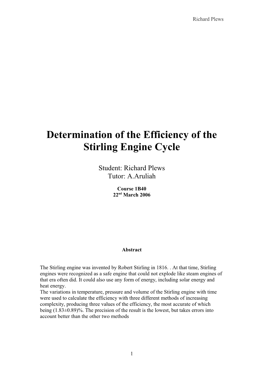 Determination of the Charge to Mass Ratio of the Electron