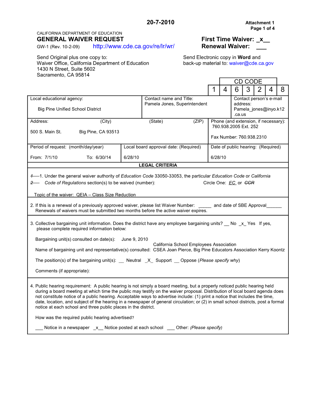 September 2010 Waiver Item W24 Attachment 1 - Meeting Agendas (CA State Board of Education)