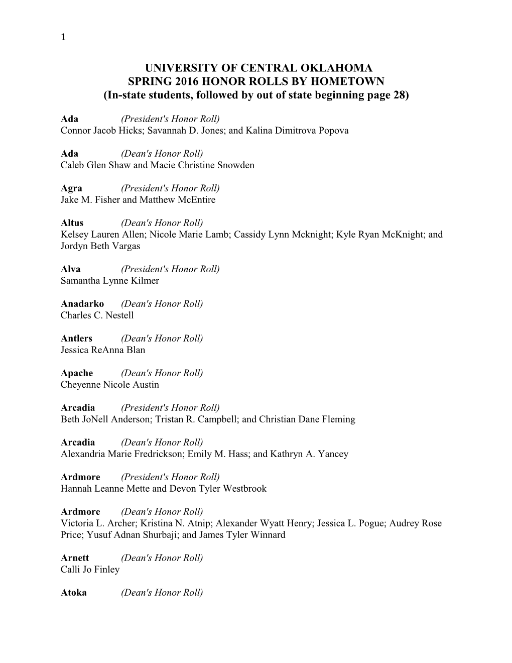 In-State Students, Followed by out of State Beginning Page 28