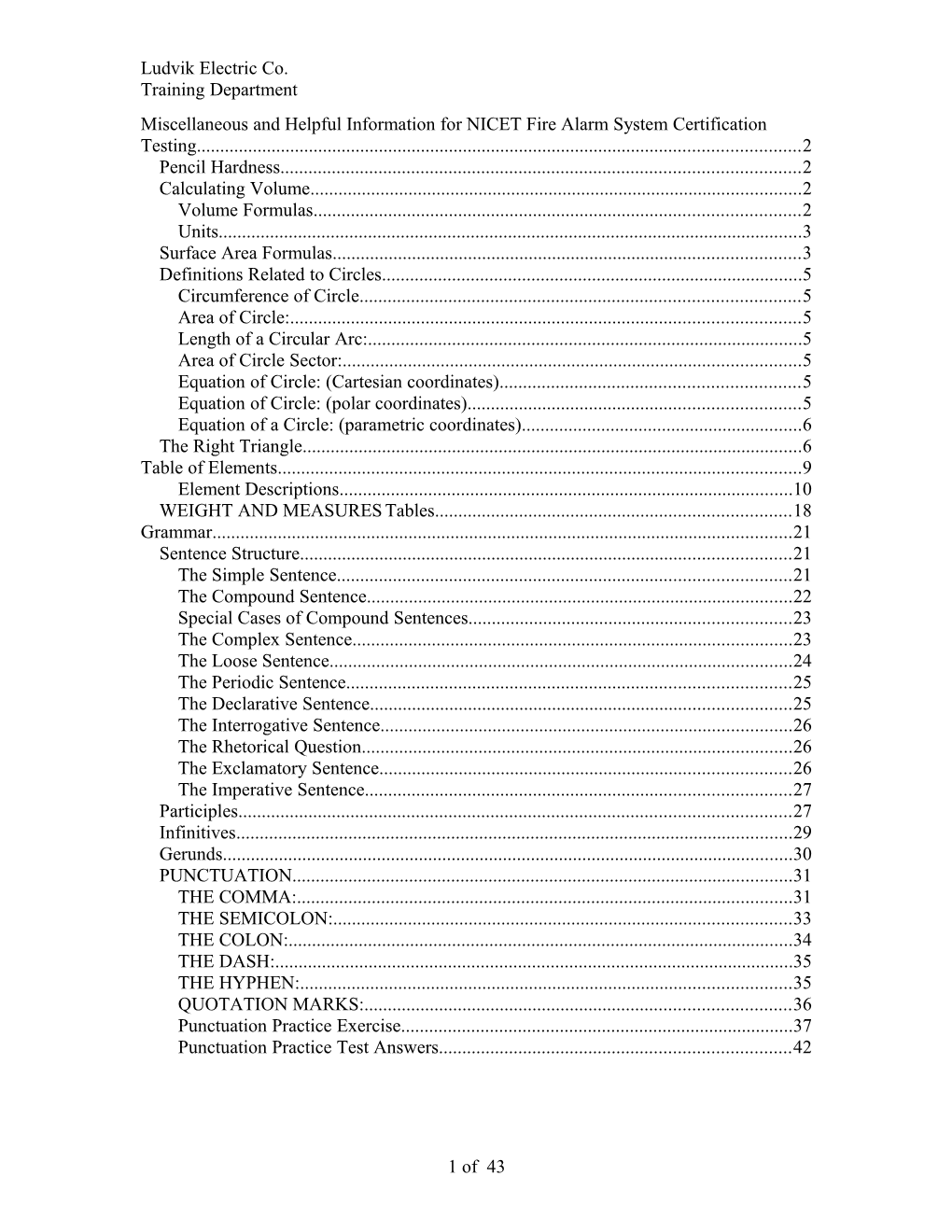 Miscellaneous and Helpful Information for NICET Fire Alarm System Certification Testing