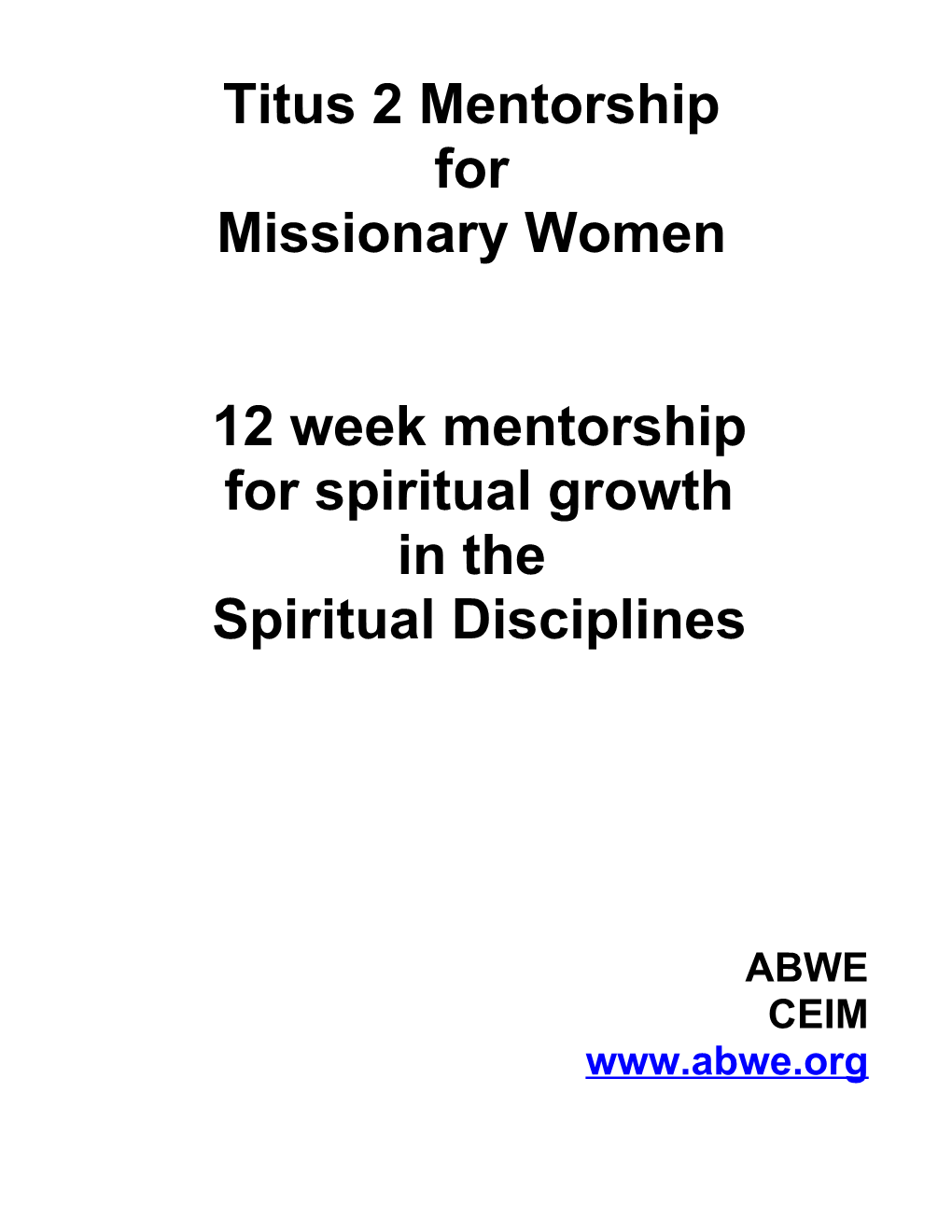 Missionary Women