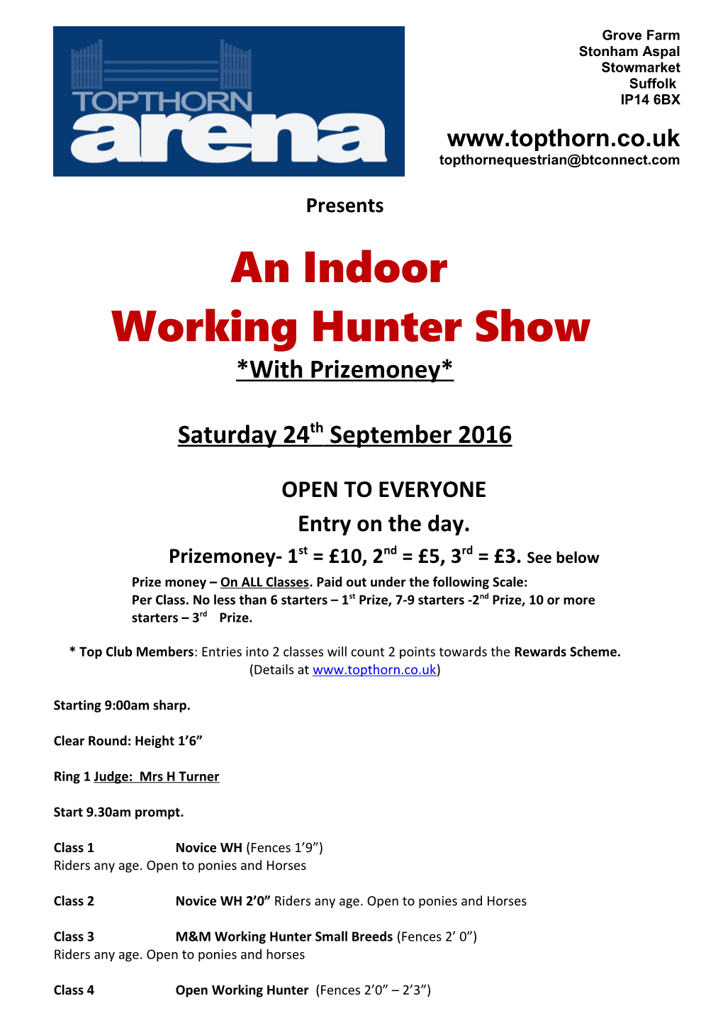 Working Hunter Show