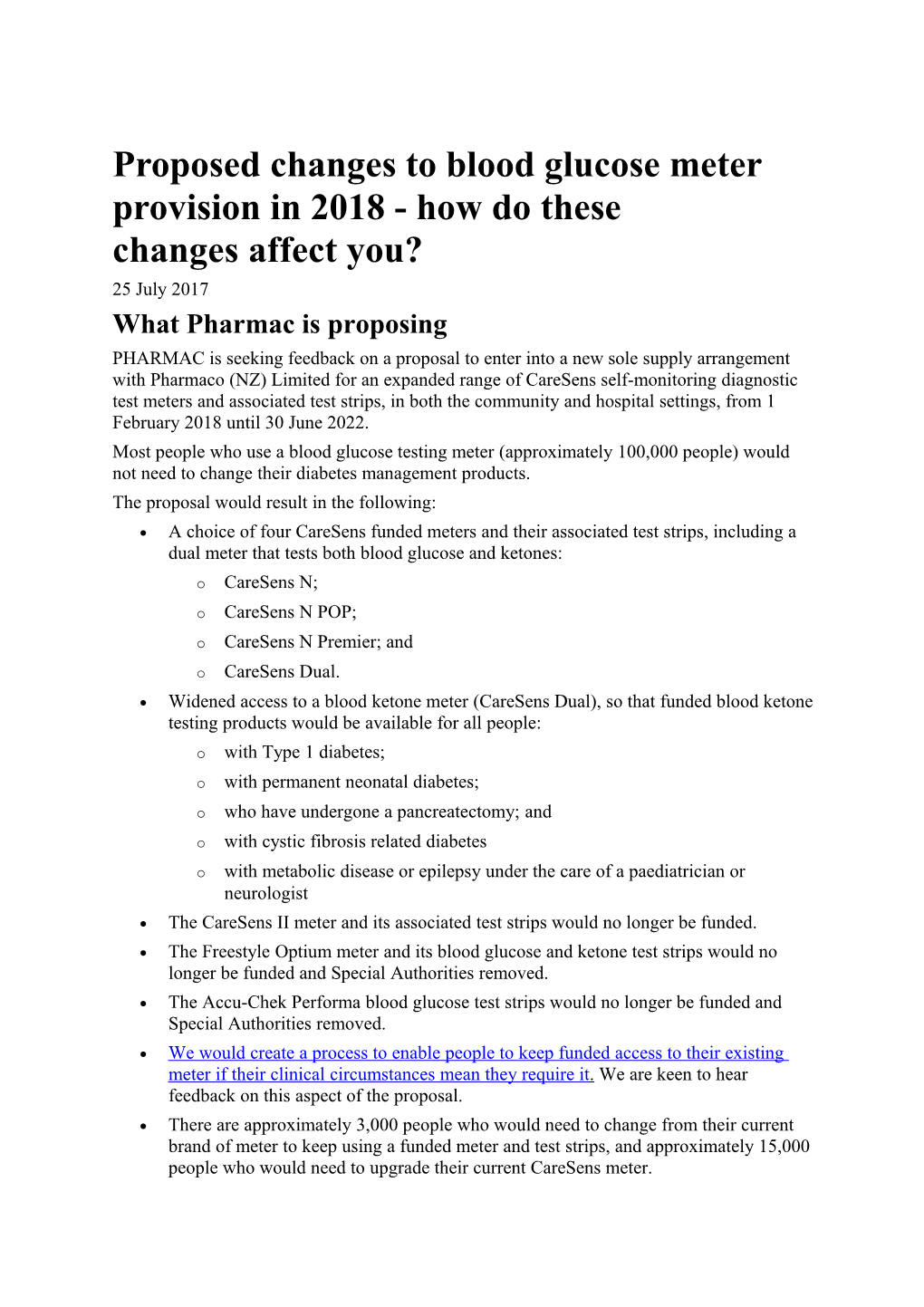 Proposed Changes to Blood Glucose Meter Provisionin 2018 - How Dothese Changesaffect You?