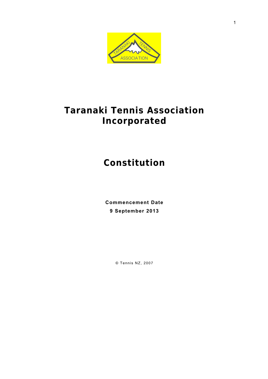 Taranaki Tennis Associationincorporated