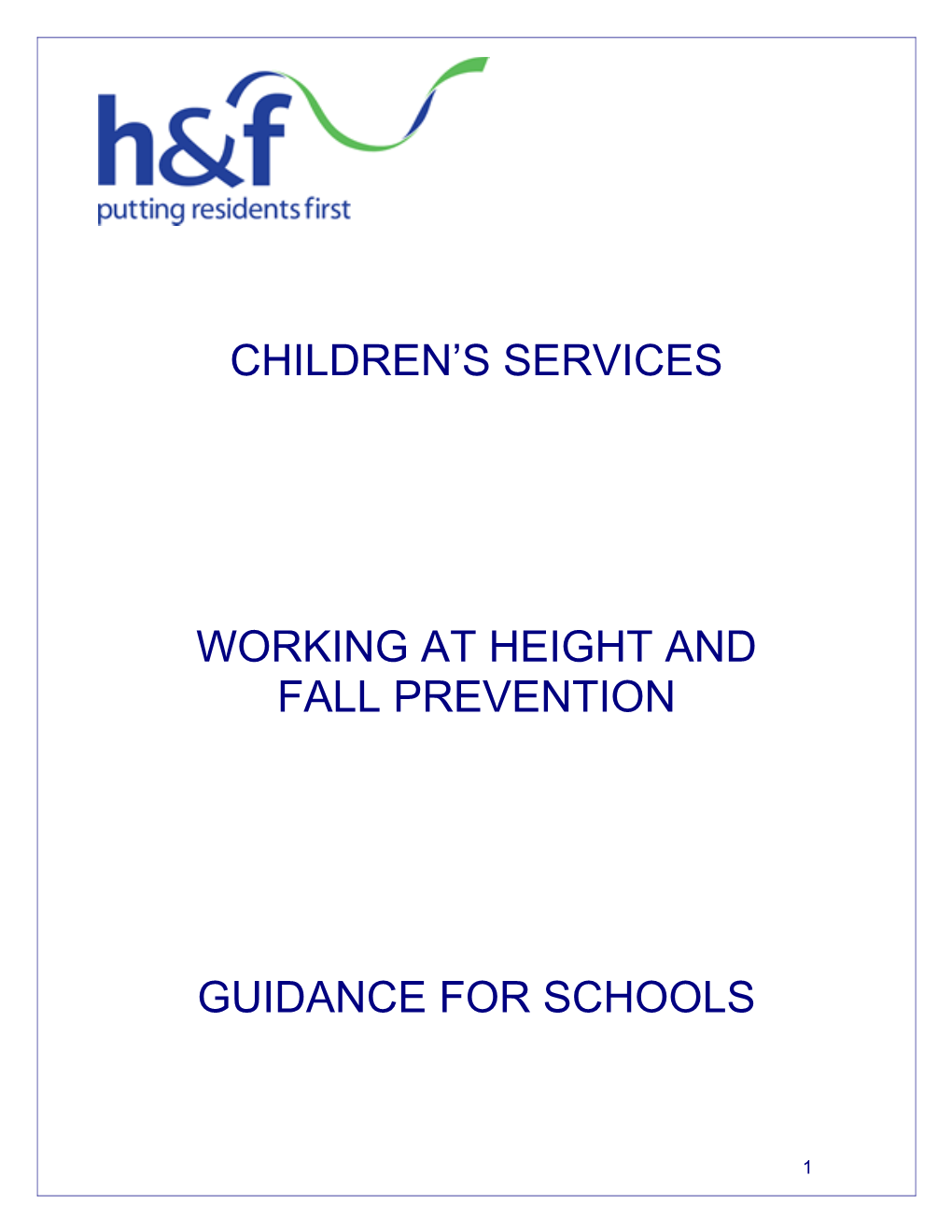 Working at Height and Fall Prevention