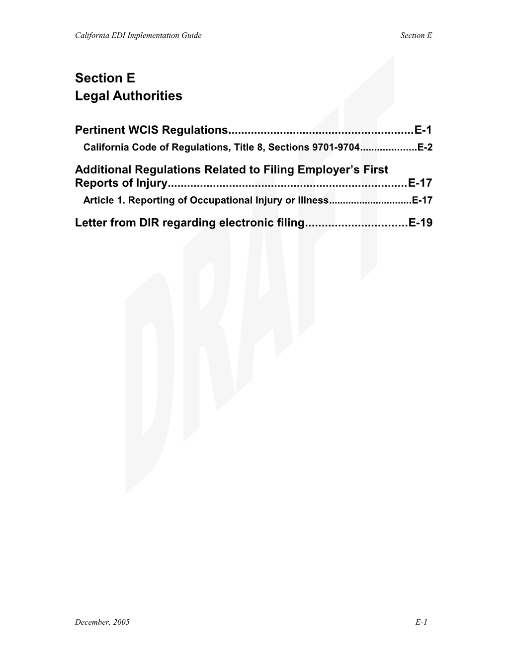 California EDI Implementation Guidesection E