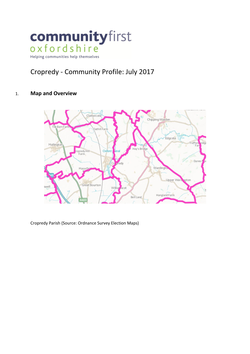 Cropredy Parish (Source: Ordnance Survey Election Maps)