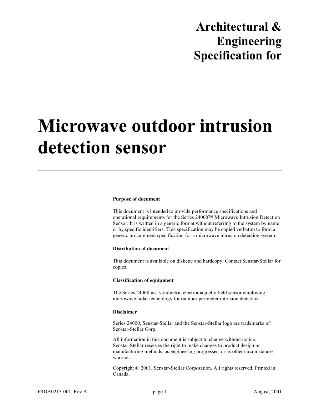 Buried Ported Coaxial Cable Outdoor Intrusion Detection System