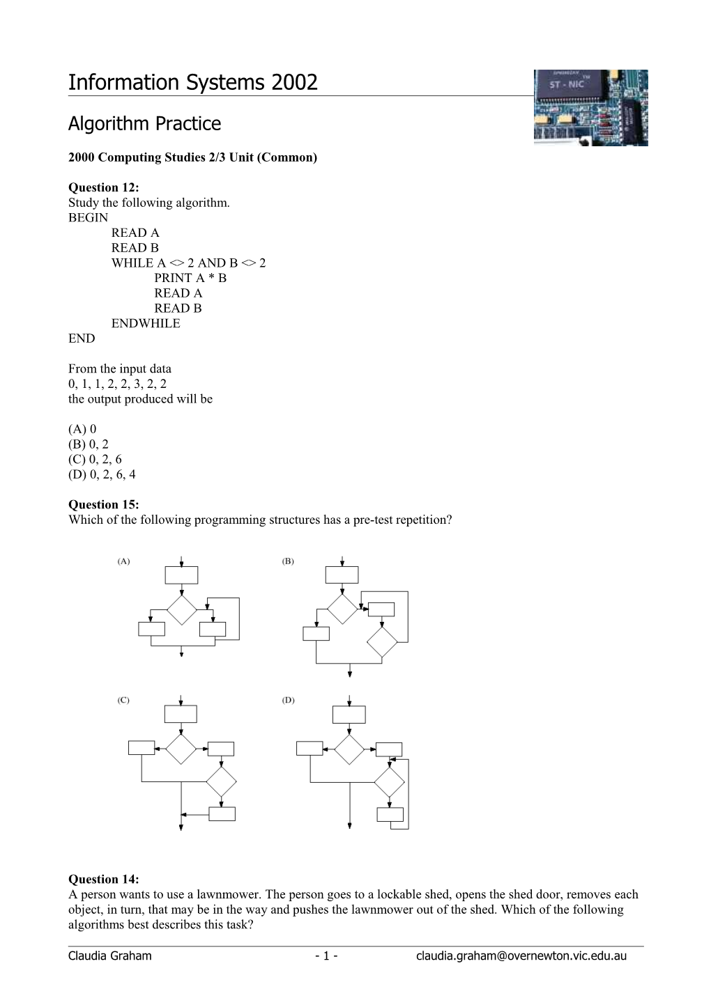 2000 Computing Studies 2/3 Unit (Common)