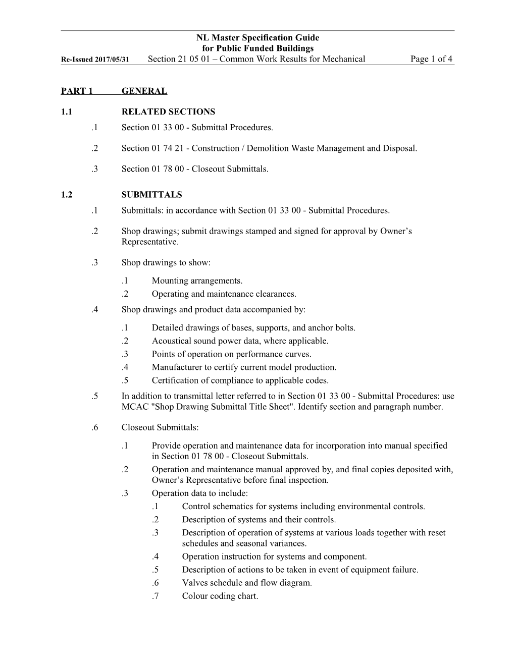 Common Work Results for Mechanical