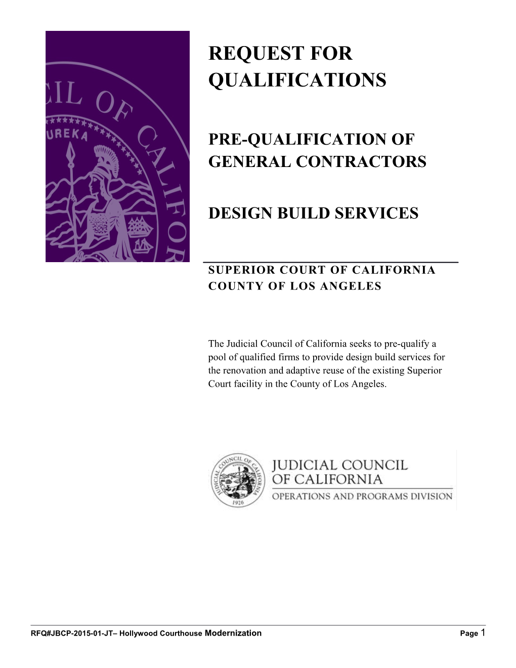 Pre-Qualificationof General Contractors