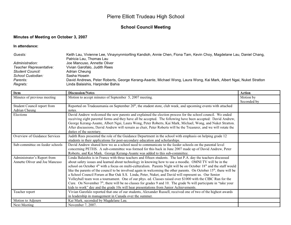 Pierre Elliott Trudeau High School