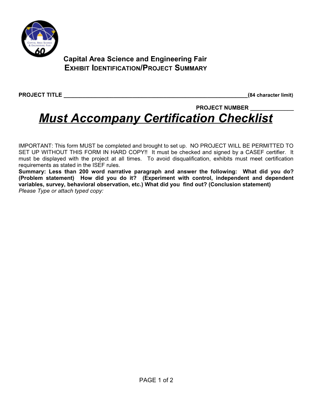 Capital Area Science and Engineering Fair