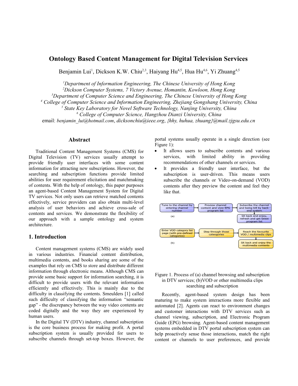 Ontology Based Content Management for Digital Television Services