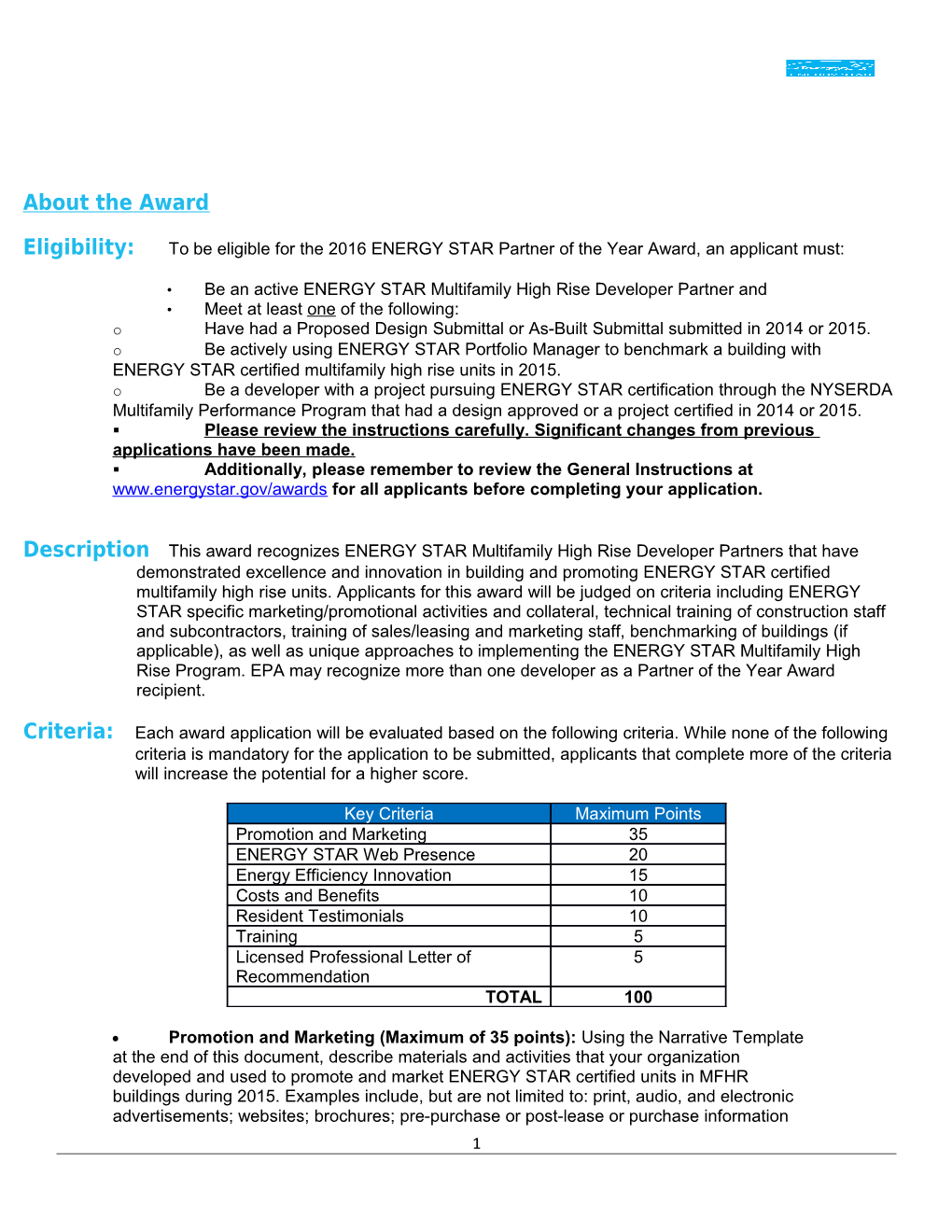 Be an Active ENERGY STAR Multifamily High Rise Developer Partner And