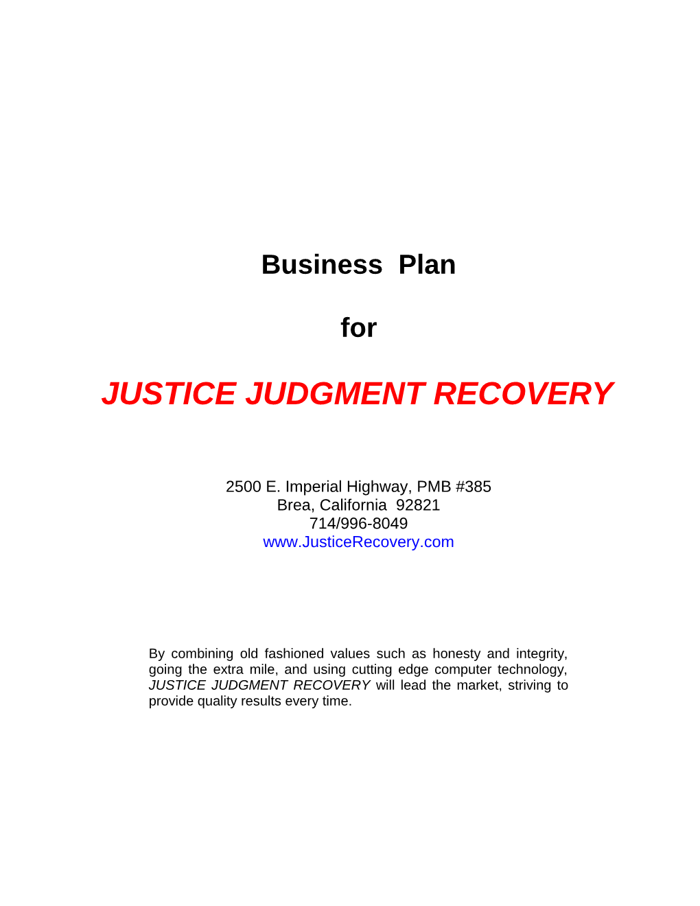 Justice Judgment Recovery