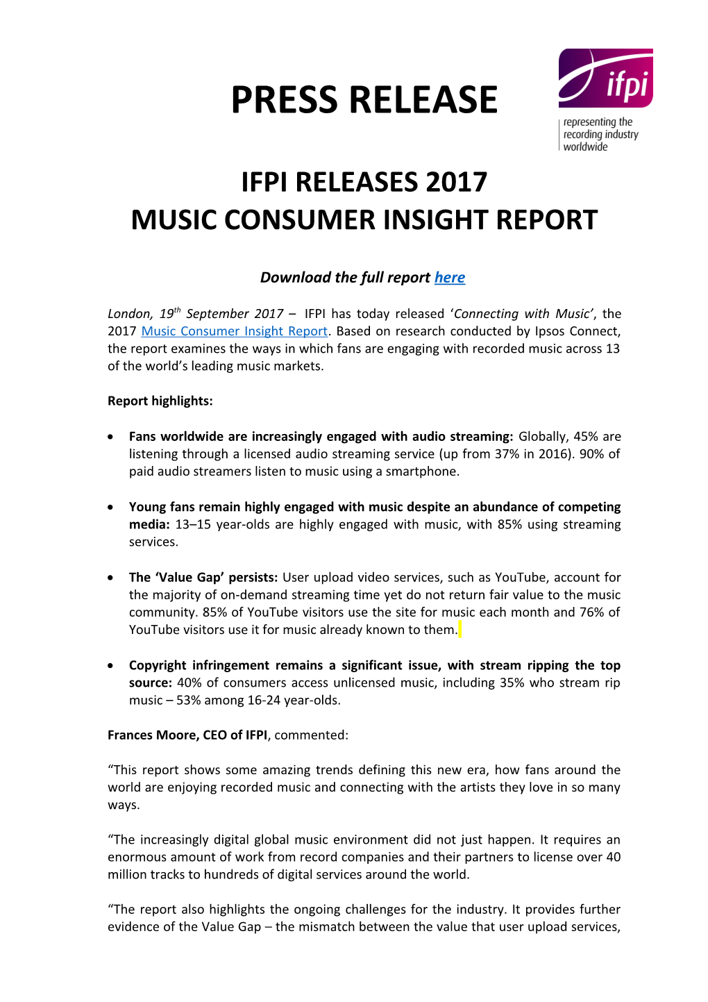 Music Consumer Insight Report