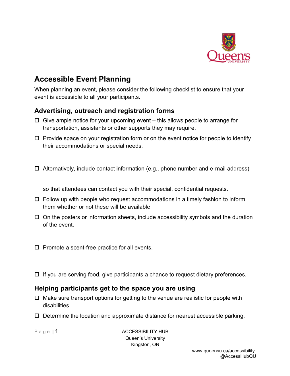 Accessible Event Planning