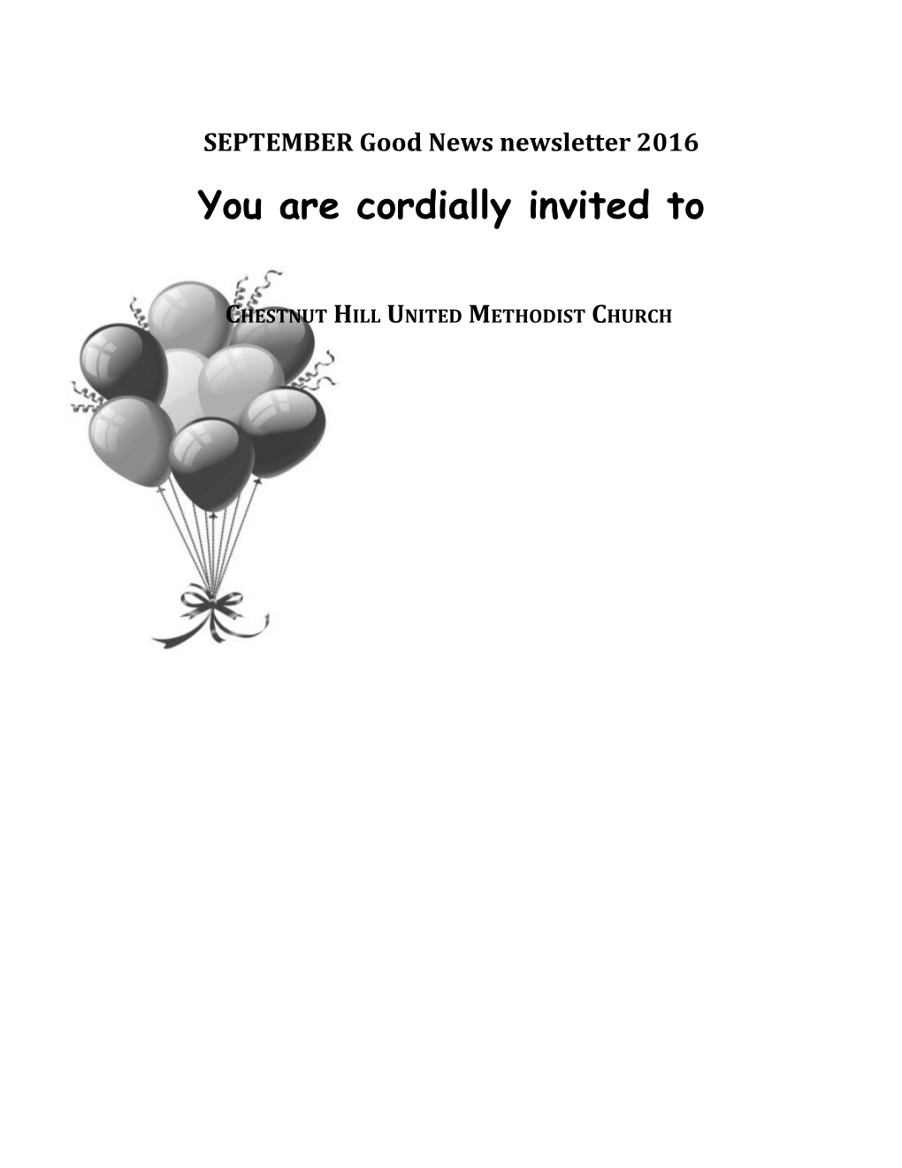 You Are Cordially Invited To