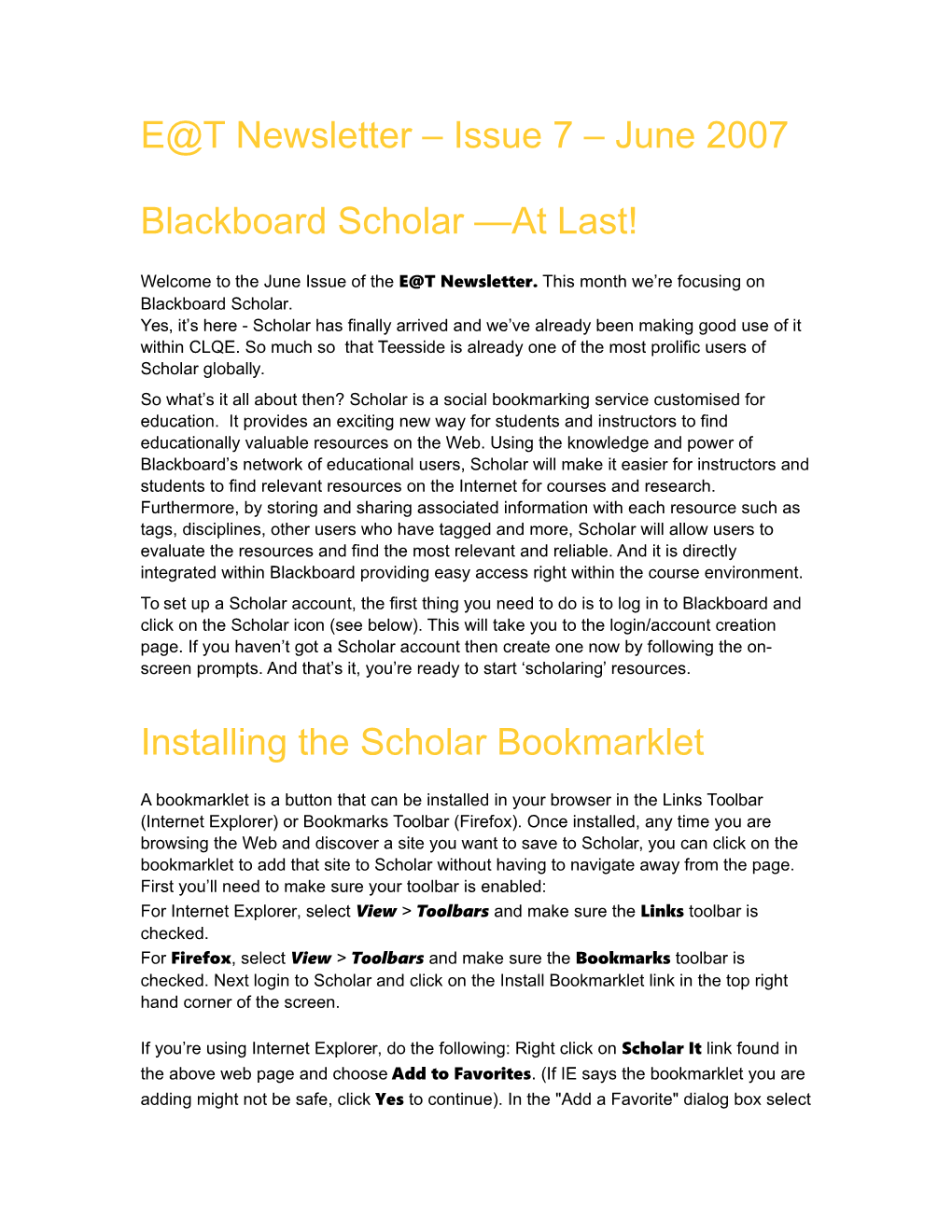 Blackboard Scholar at Last!