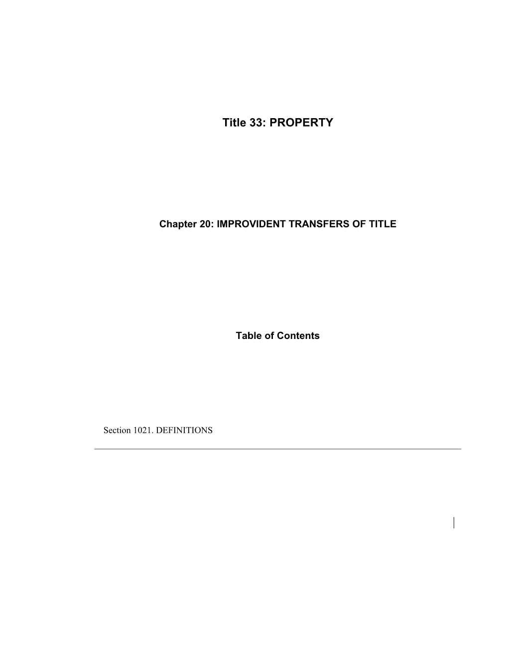 MRS Title 33, Chapter20: IMPROVIDENT TRANSFERS of TITLE