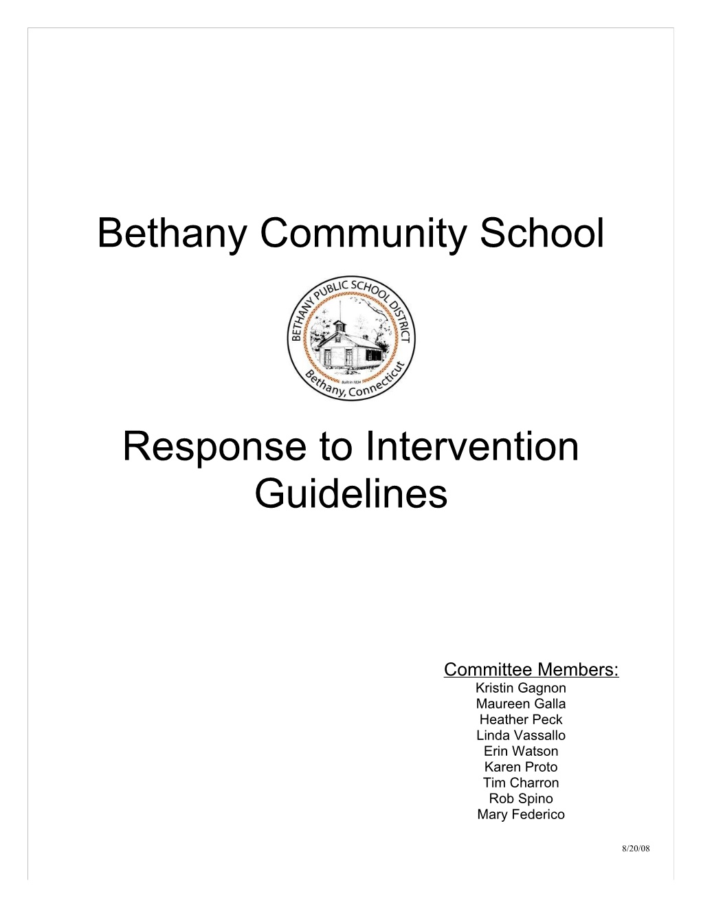 Bethany Community School