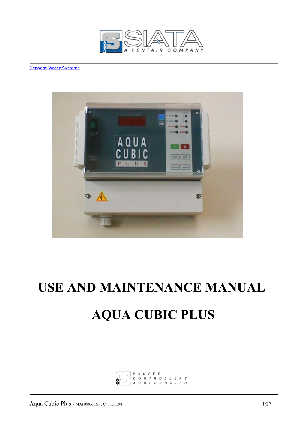 Manuale Aqua Cubic Plus