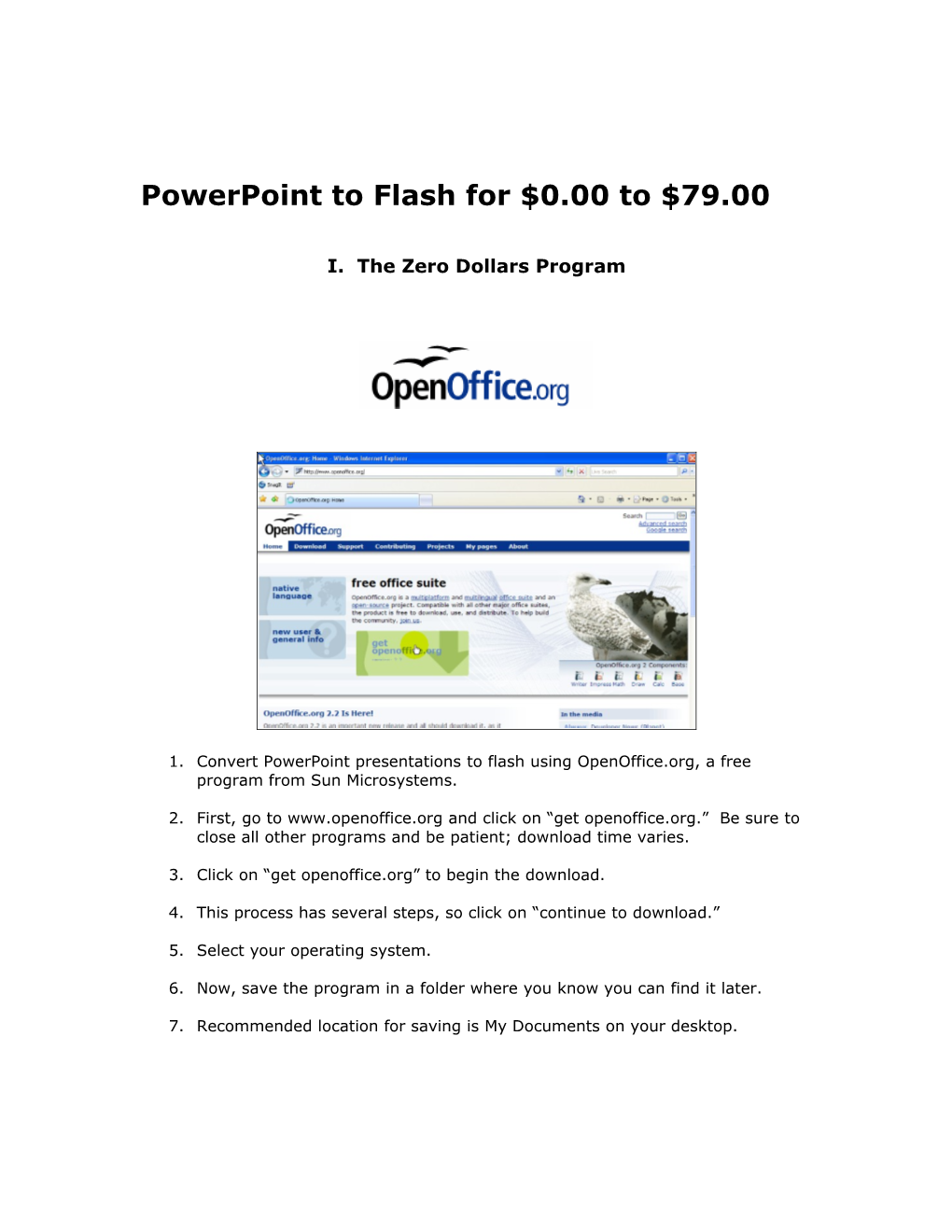 Powerpoint to Flash for $0