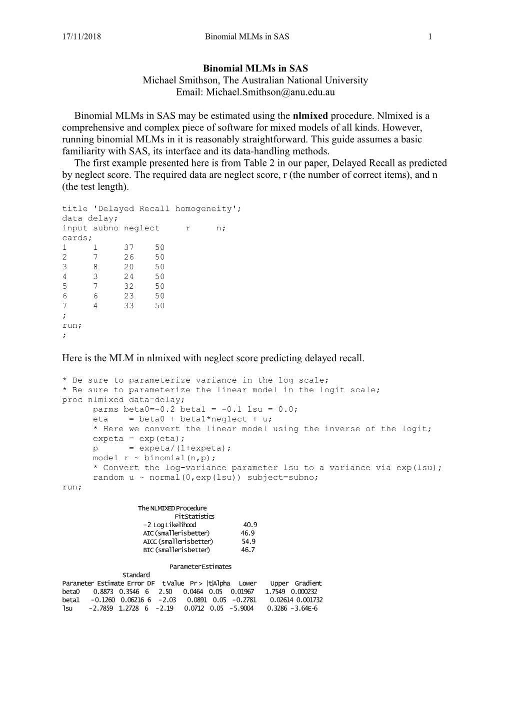 Binomial Mlms in R