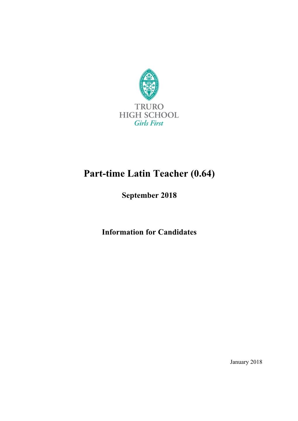 Part-Time Latin Teacher (0.64)