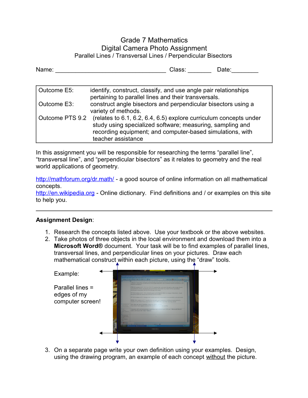 Digital Camera Photo Assignment