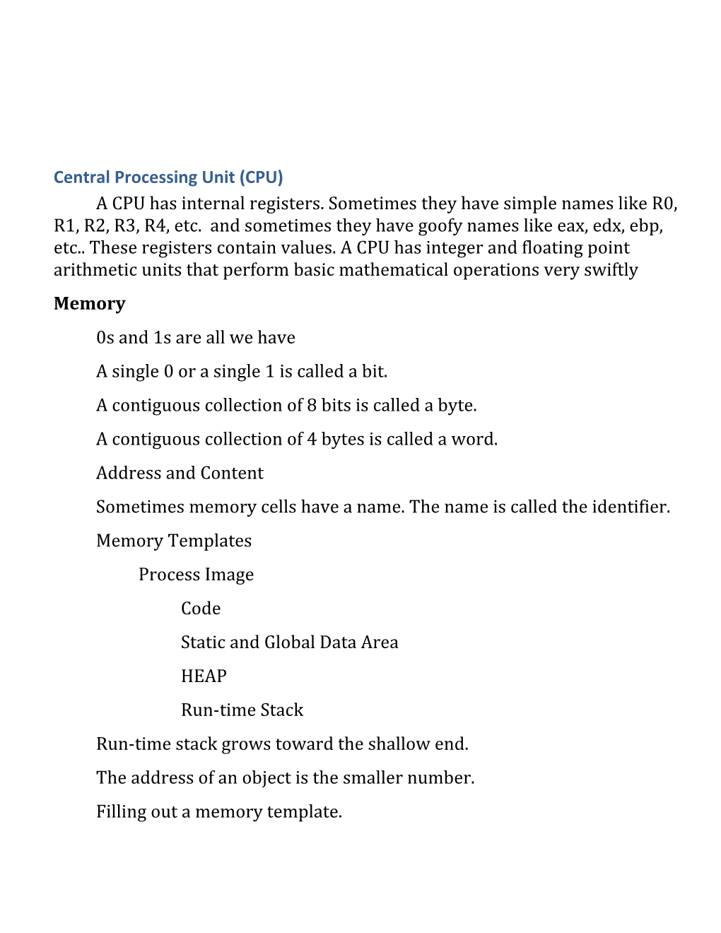 Central Processing Unit (CPU)