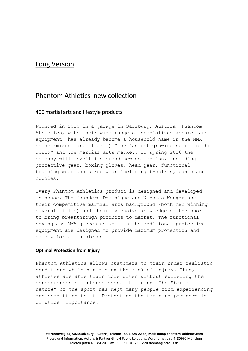 Phantom Athletics' New Collection