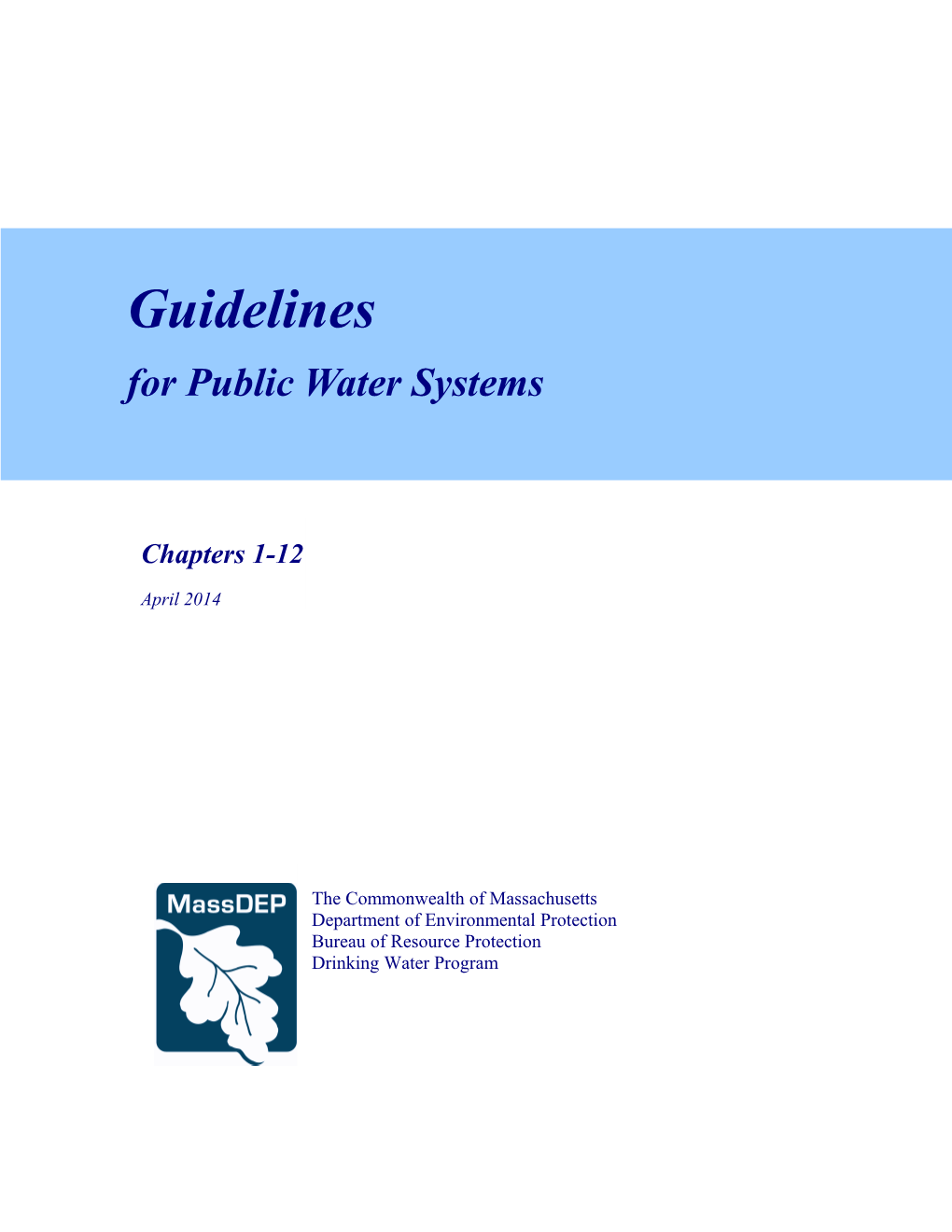 Guidelines for Public Water Systems