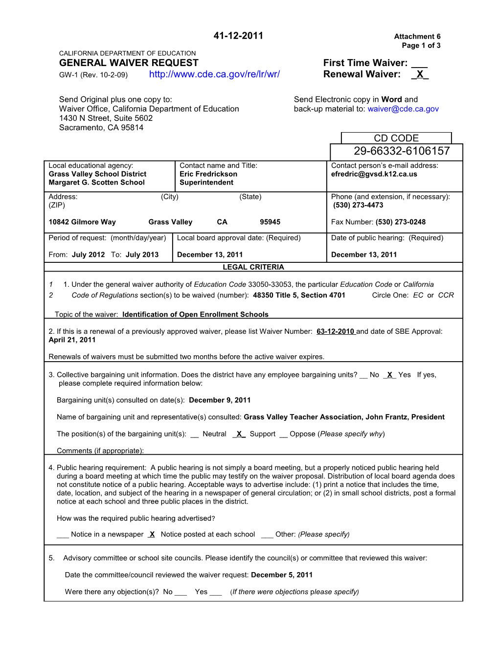 March 2012 Agenda Item W5 Attachment 6 - Meeting Agendas (CA State Board of Education)