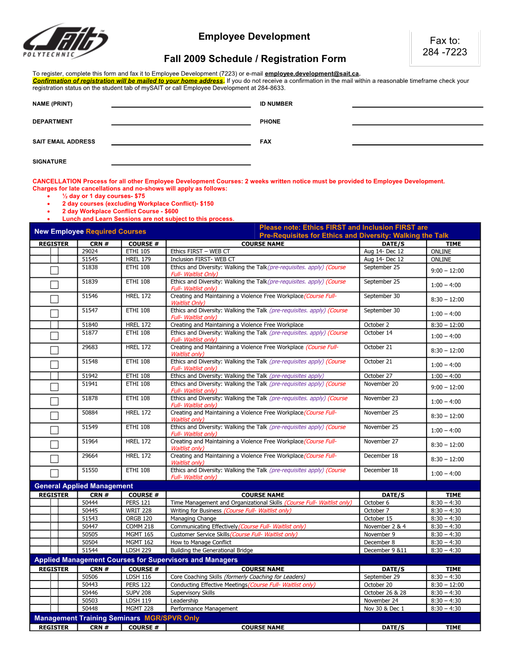 2007-2008 Schedule / Registration Form