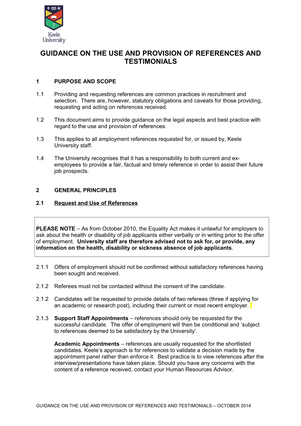 Management Guidance Notes on Starting Salaries for New Appointments