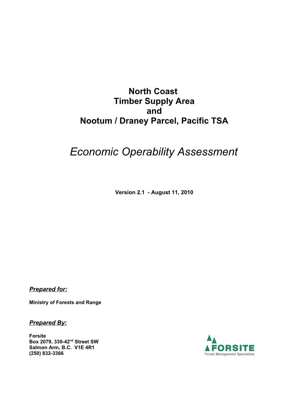 Midcoast TSA Economic Operability Assessment
