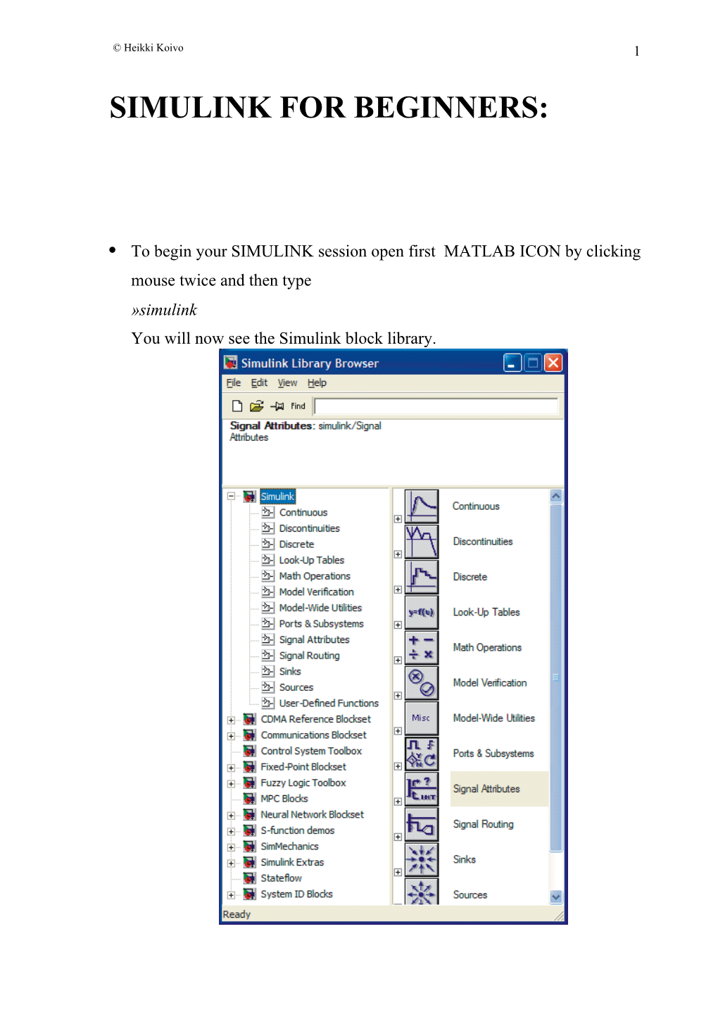 Simulink for Beginners