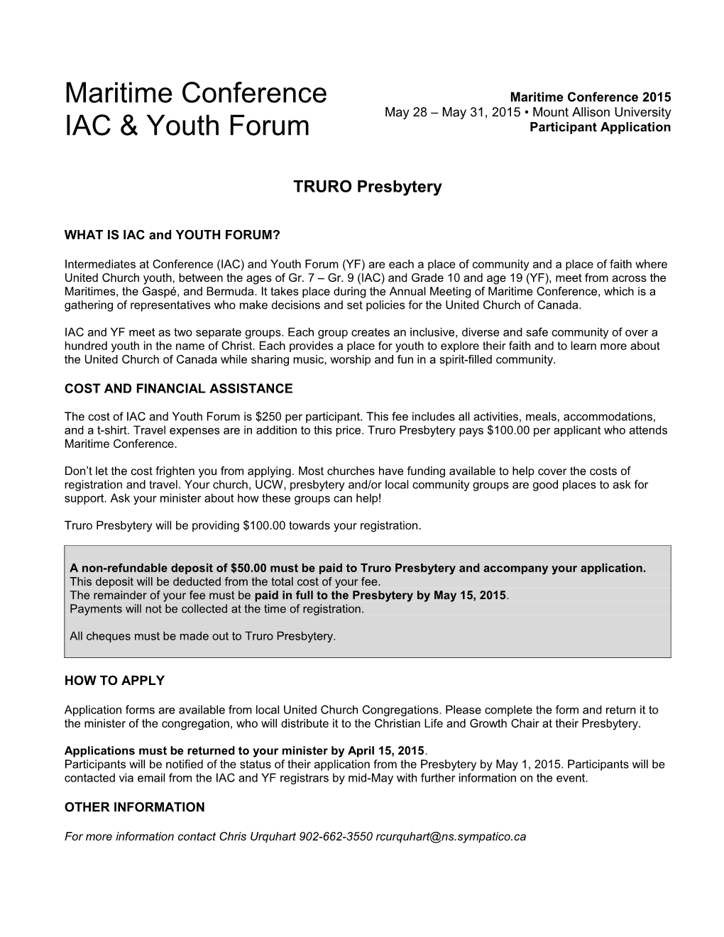 WHAT IS IAC and YOUTH FORUM?