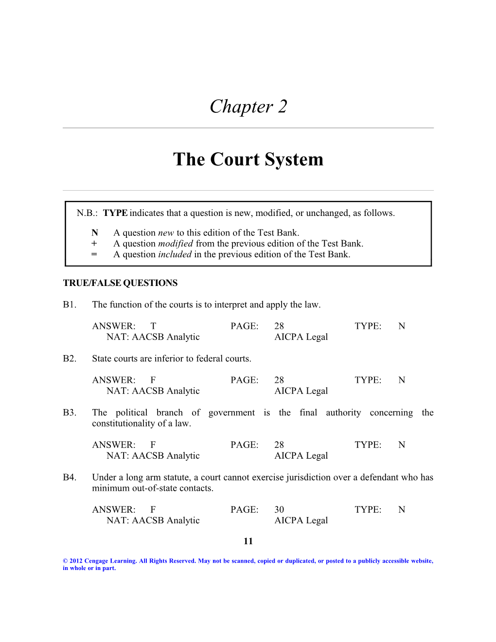 Chapter 2: the Court System 1