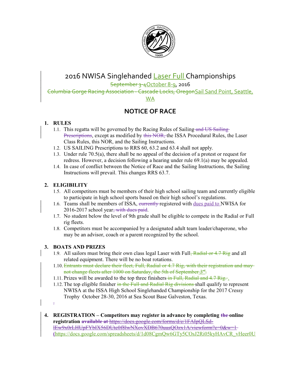 NWISA Singlehand District Championship