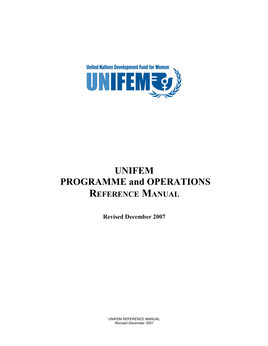PROGRAMME and OPERATIONS