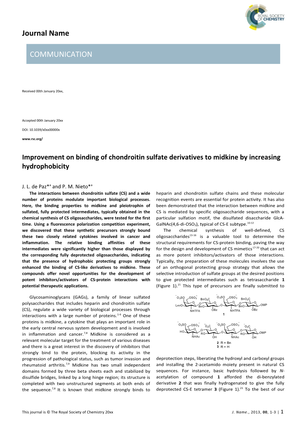 Improvement on Binding of Chondroitin Sulfate Derivatives to Midkine by Increasing