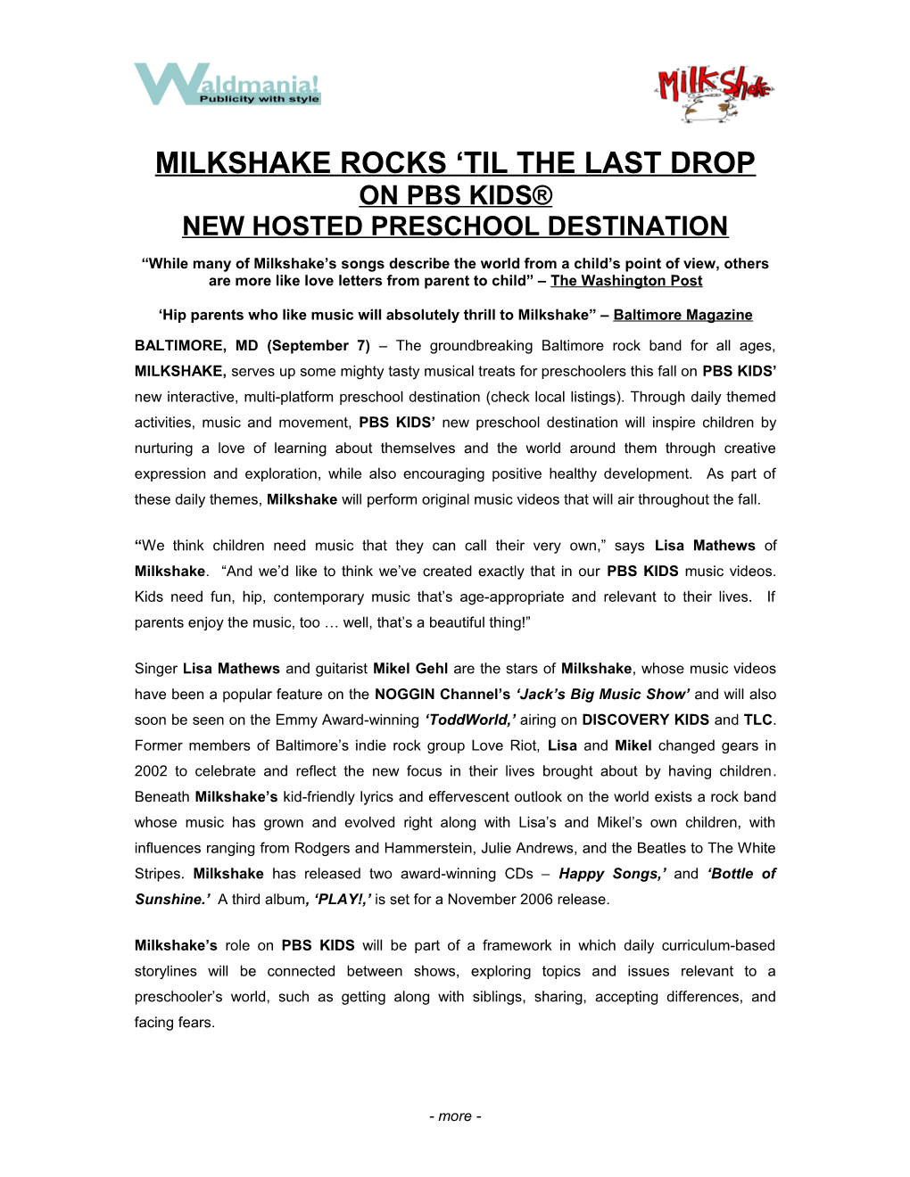 Milkshake Rocks Til the Last Drop