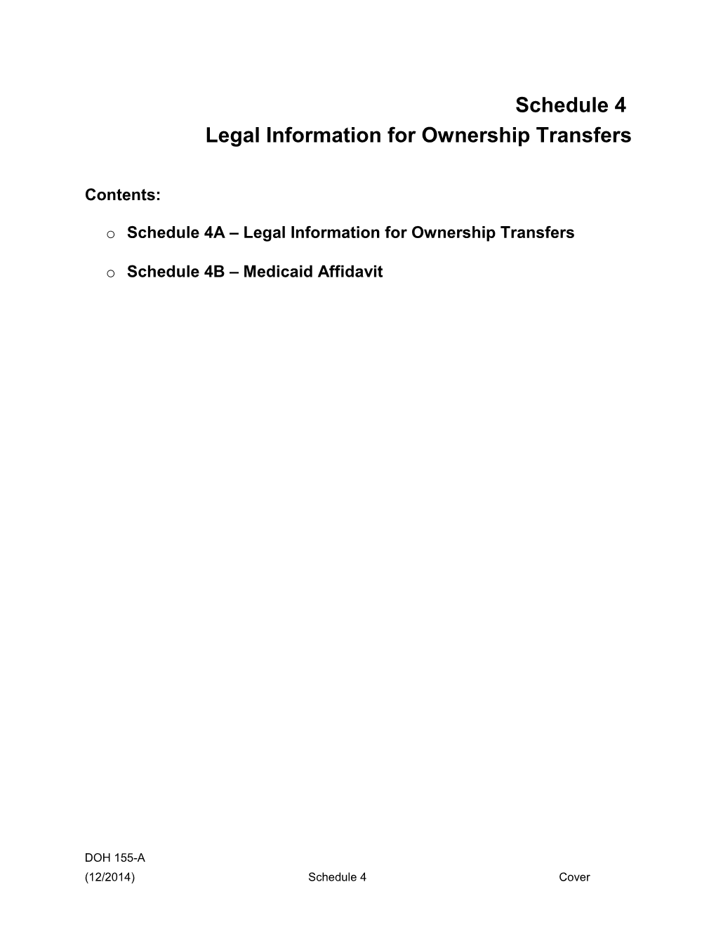 Legal Information for Ownership Transfers
